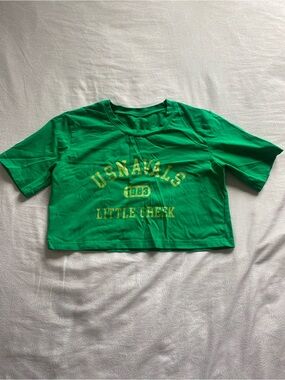 Green Graphic Cropped Tee - Little Creek